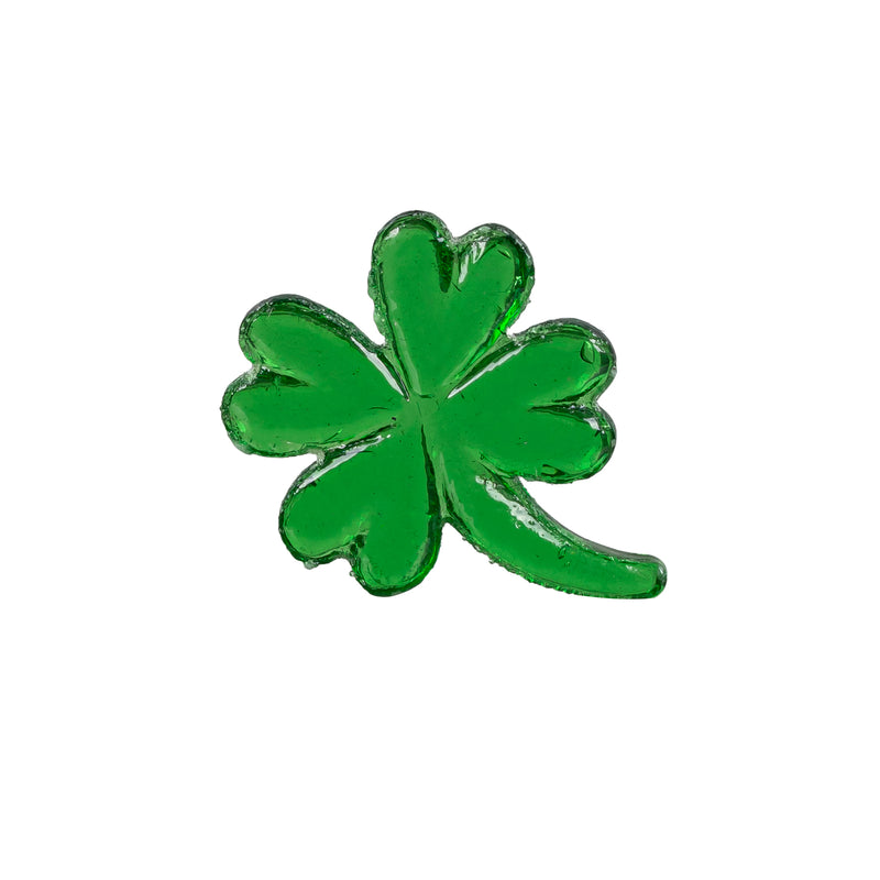 Pocket Token, Mini Glass Four Leaf Clover