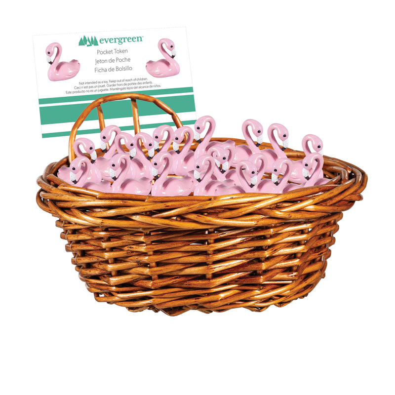 Blue Coastal Pocket Token Resin Flamingo