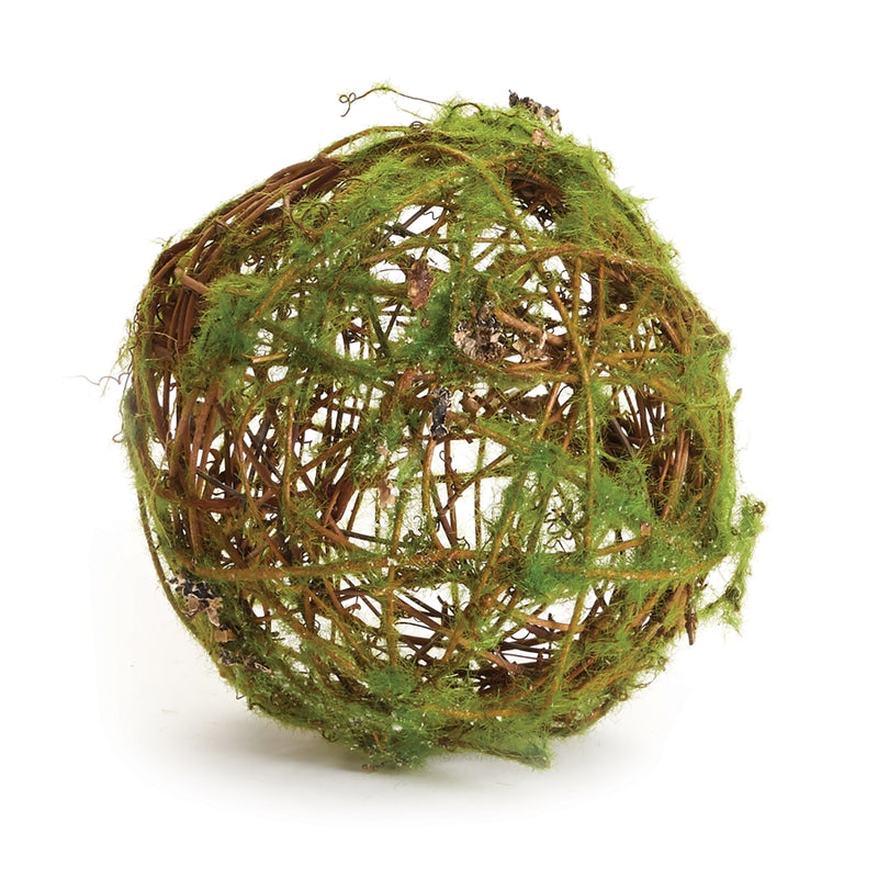 Napa Home Garden, MOSSY WRAPPED TWIG ORB 6",tp404