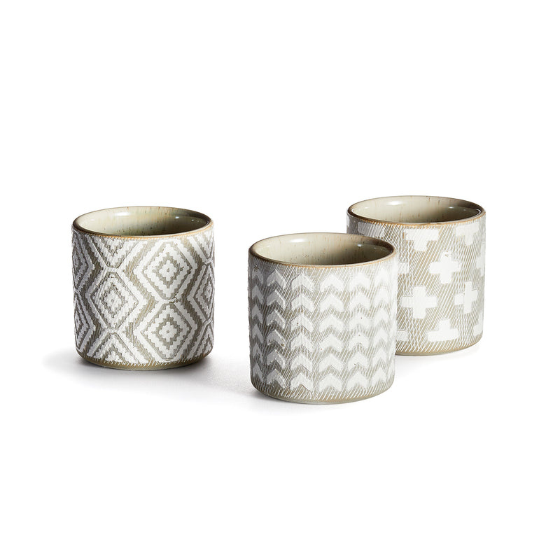 NAPA Home & Garden, BATIK MINI POTS, SET OF 3,TS147