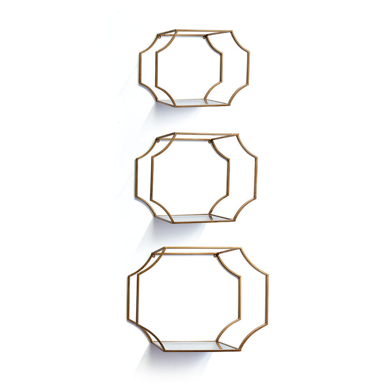 NAPA Home & Garden, HUDSON MIRRORED WALL SHELVES