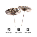 Metal Lily Pad Garden Stakes, Set of 2