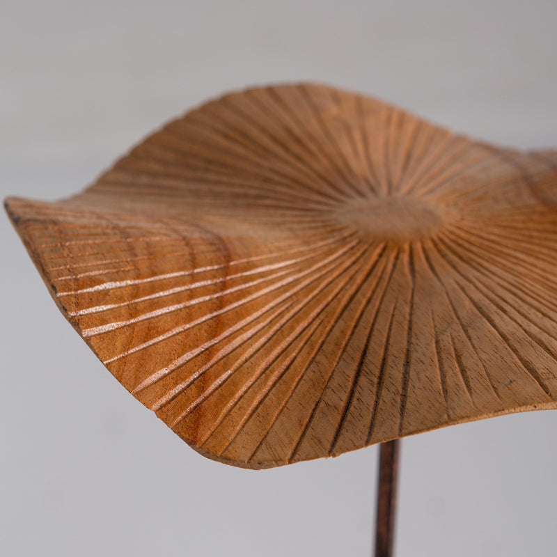 VivaStyle Garden Stake, Hand-Carved Wood Mushroom Garden Stake, Set of 3