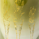 Carrot-Etched Glass Hurricane, Medium