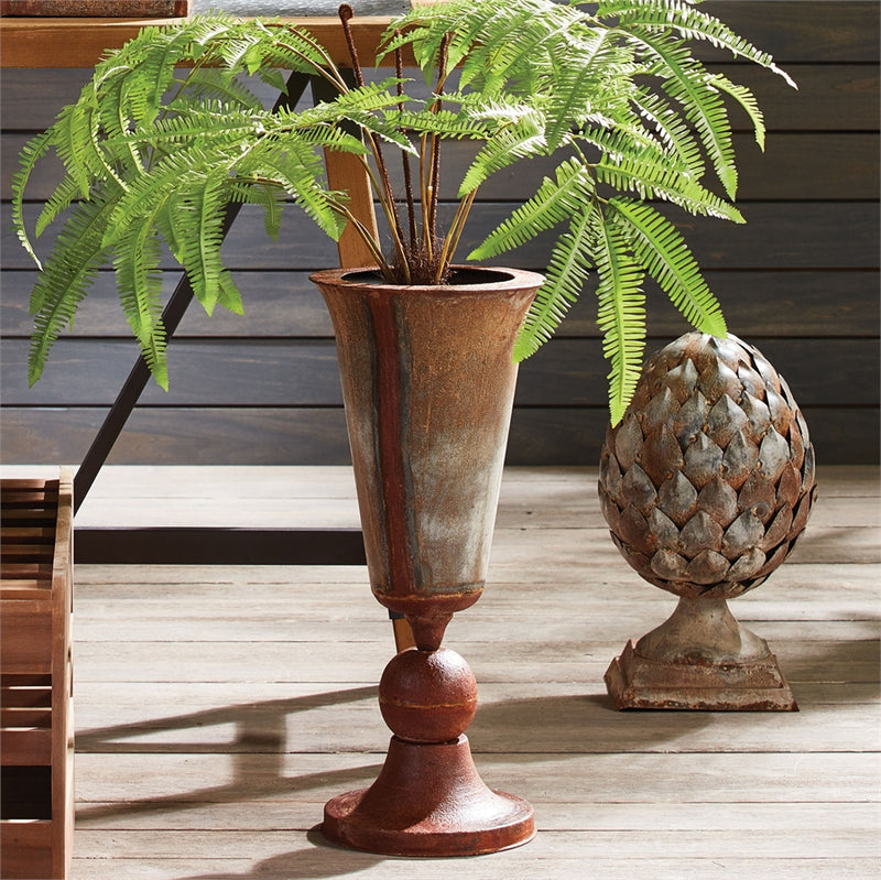 Napa Home Garden, WEATHERED METAL TAPERED CONE URN,vy400