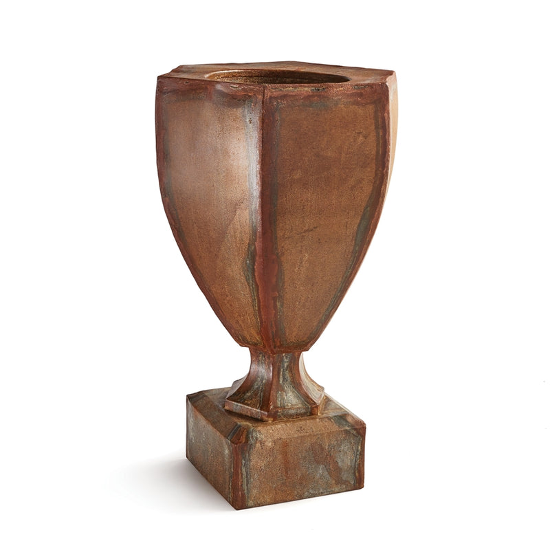 Napa Home Garden, WEATHERED METAL TAPERED SQUARE URN,vy403