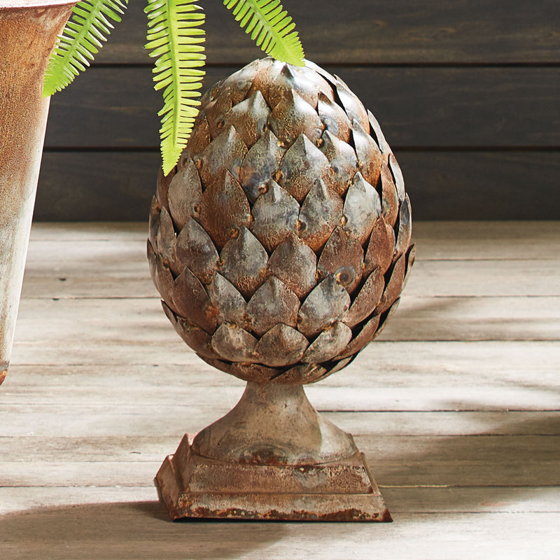 NAPA Home & Garden, WEATHERED METAL ARTICHOKE FINIAL,VY404