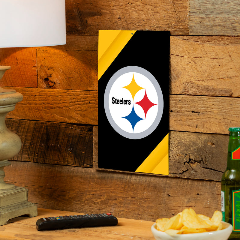 Pittsburgh Steelers Logo Sign USA Metal Wall Sign, 7.5" x 11.5"