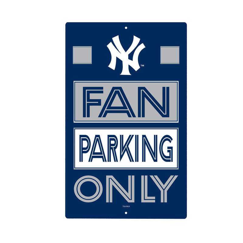 New York Yankees Fan Parking USA Metal Wall Sign, 7.5" x 11.5"