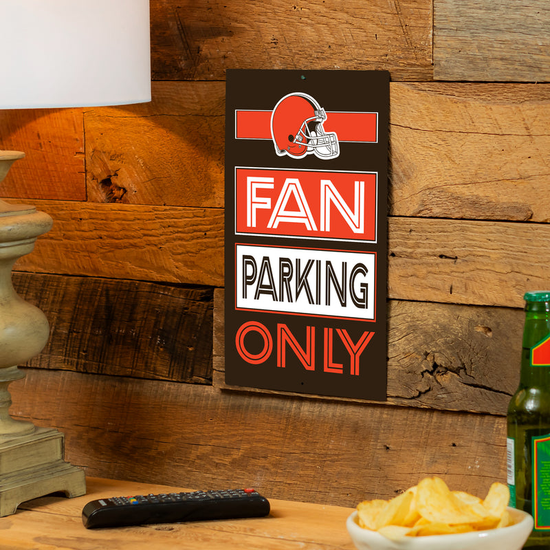 Cleveland Browns Fan Parking USA Metal Wall Sign, 7.5" x 11.5"
