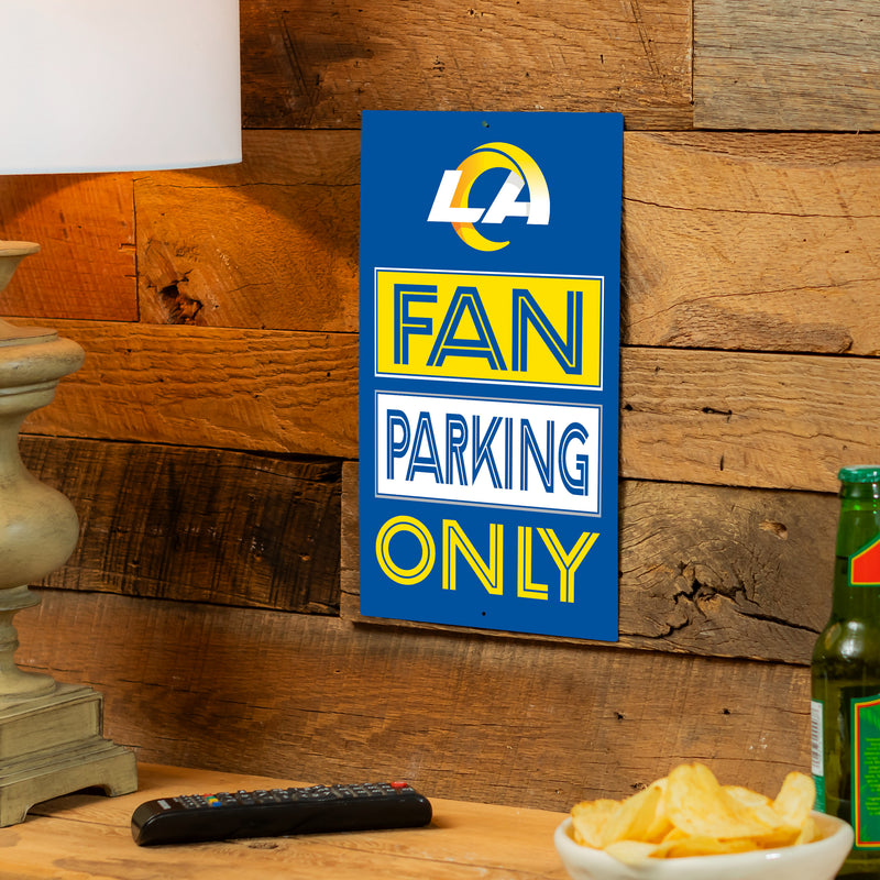 Los Angeles Rams Fan Parking USA Metal Wall Sign, 7.5" x 11.5"