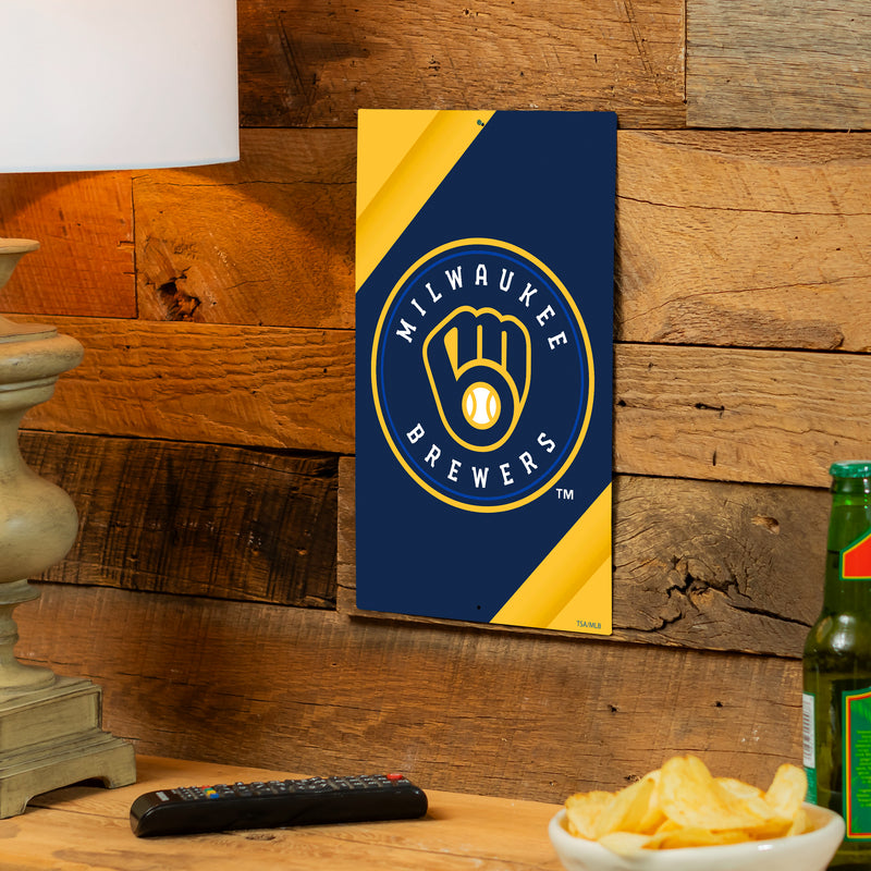 Milwaukee Brewers Logo Sign USA Metal Wall Sign, 7.5" x 11.5"