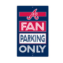 Atlanta Braves Fan Parking USA Metal Wall Sign, 7.5" x 11.5"