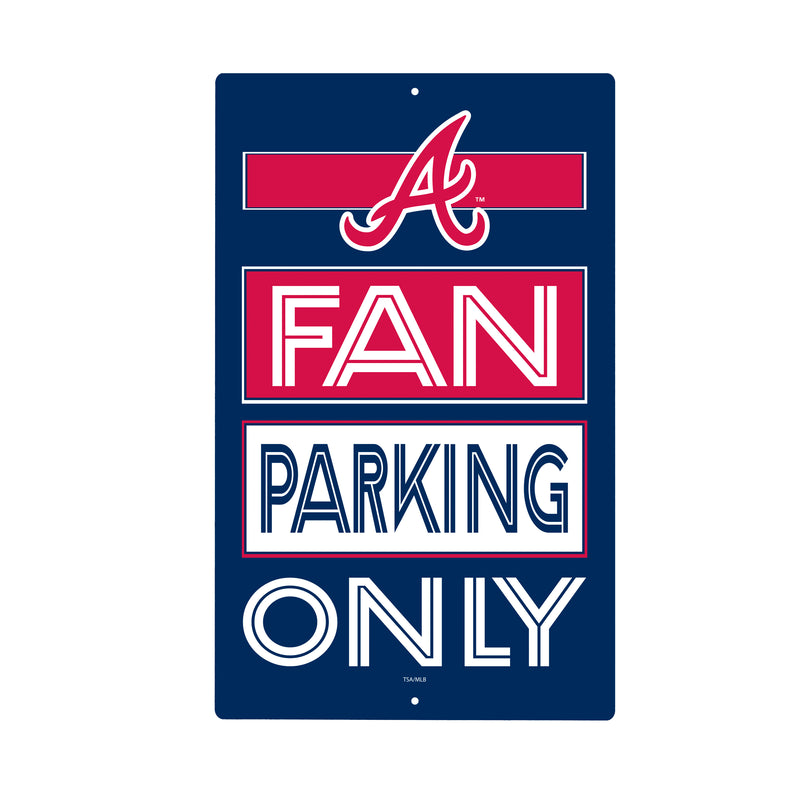 Atlanta Braves Fan Parking USA Metal Wall Sign, 7.5" x 11.5"