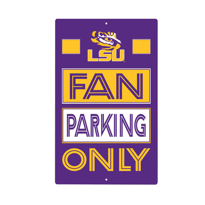 Louisiana State University Fan Parking USA Metal Wall Sign, 7.5" x 11.5"