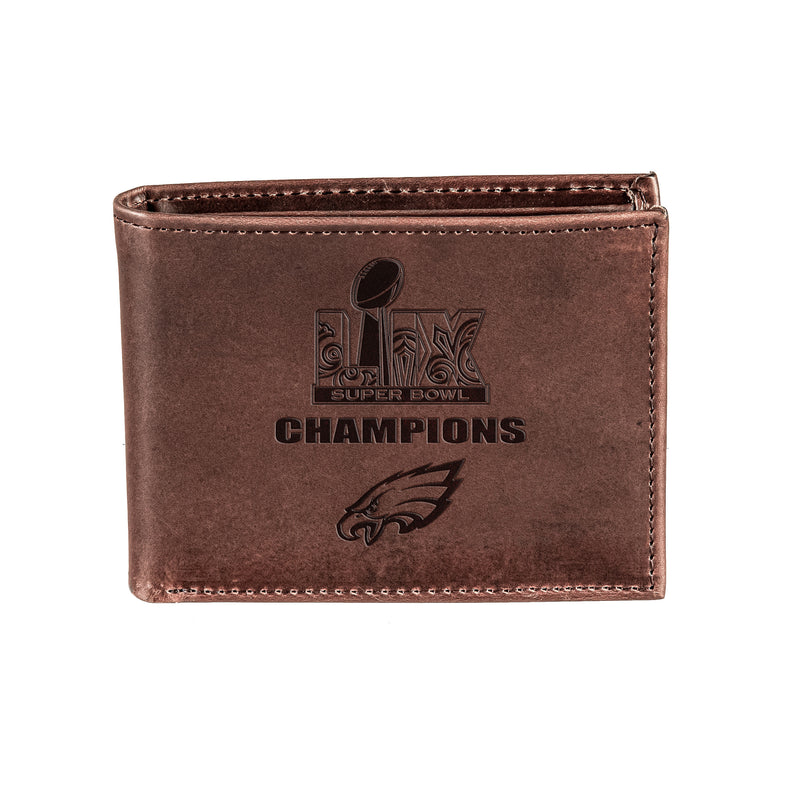 Philadelphia Eagles Super Bowl 59 Champions Wallet, Bi-fold, Brown