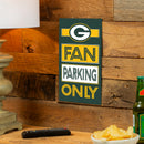 Green Bay Packers Fan Parking USA Metal Wall Sign, 7.5" x 11.5"