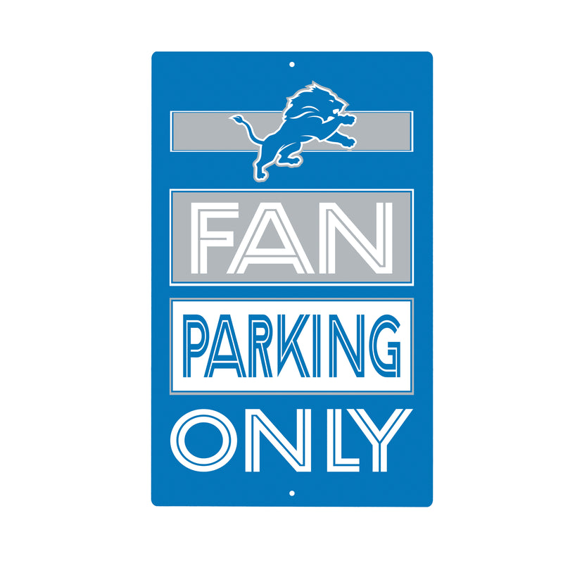 Detroit Lions Fan Parking USA Metal Wall Sign, 7.5" x 11.5"