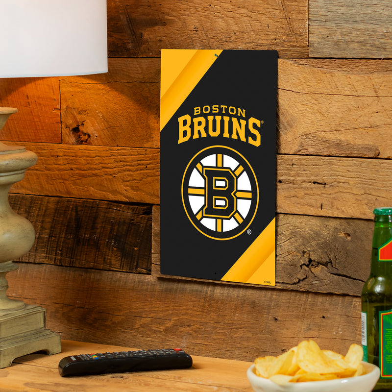 Boston Bruins Logo Sign USA Metal Wall Sign, 7.5" x 11.5"