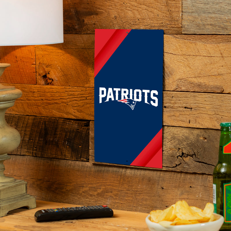 New England Patriots Logo Sign USA Metal Wall Sign, 7.5" x 11.5"