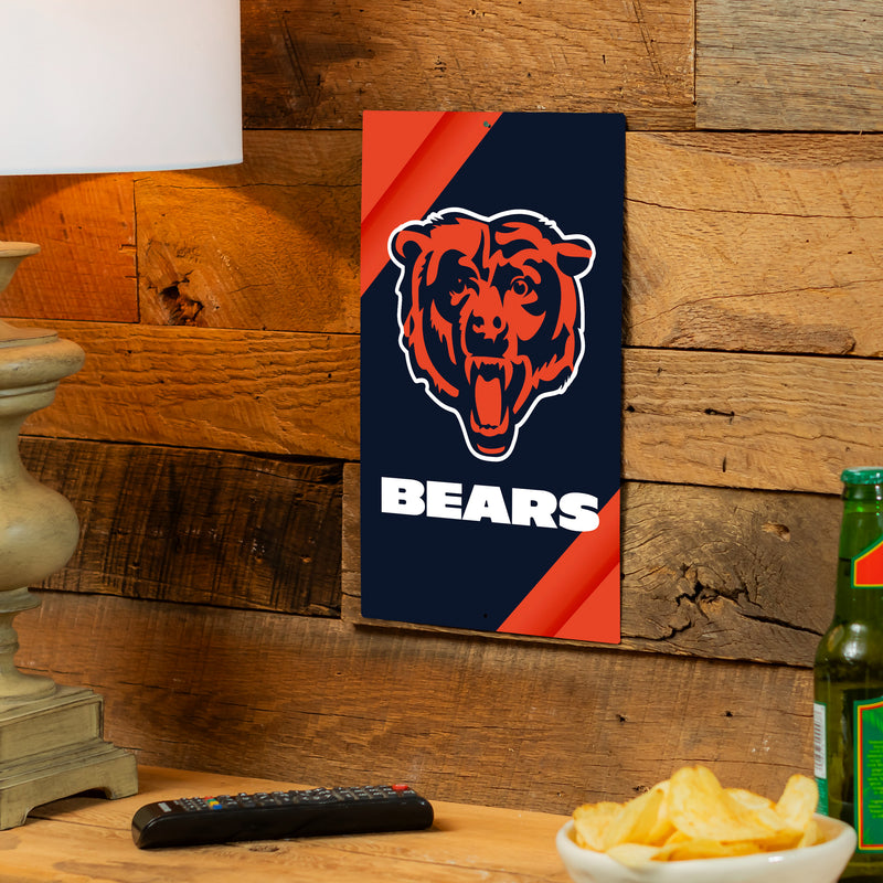 Chicago Bears Logo Sign USA Metal Wall Sign, 7.5" x 11.5"