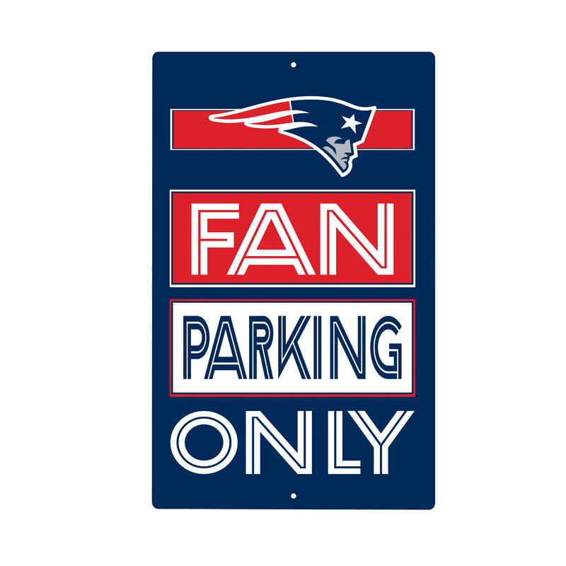 New England Patriots Fan Parking USA Metal Wall Sign, 7.5" x 11.5"