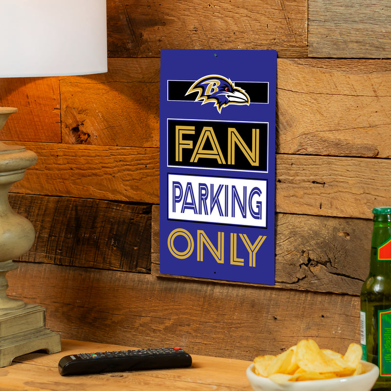 Baltimore Ravens Fan Parking USA Metal Wall Sign, 7.5" x 11.5"