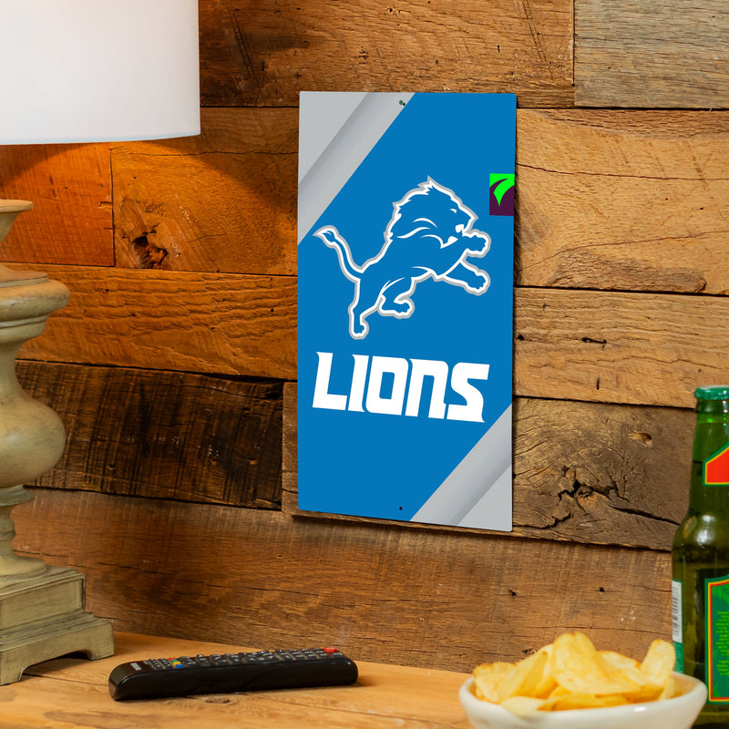 Detroit Lions Logo Sign USA Metal Wall Sign, 7.5" x 11.5"