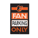 Baltimore Orioles Fan Parking USA Metal Wall Sign, 7.5" x 11.5"