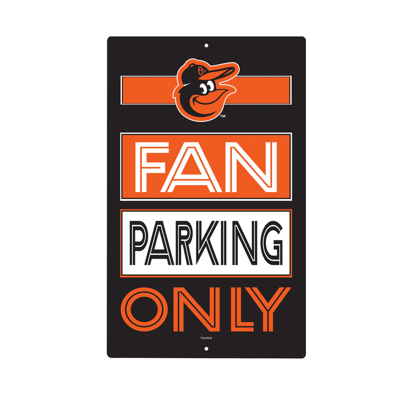 Baltimore Orioles Fan Parking USA Metal Wall Sign, 7.5" x 11.5"