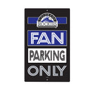 Colorado Rockies Fan Parking USA Metal Wall Sign, 7.5" x 11.5"