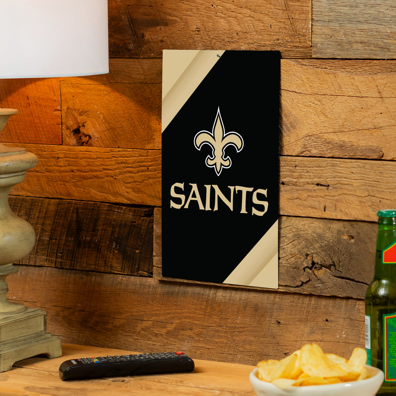 New Orleans Saints Logo Sign USA Metal Wall Sign, 7.5" x 11.5"
