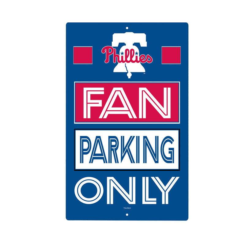 Philadelphia Phillies Fan Parking USA Metal Wall Sign, 7.5" x 11.5"