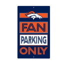 Denver Broncos Fan Parking USA Metal Wall Sign, 7.5" x 11.5"