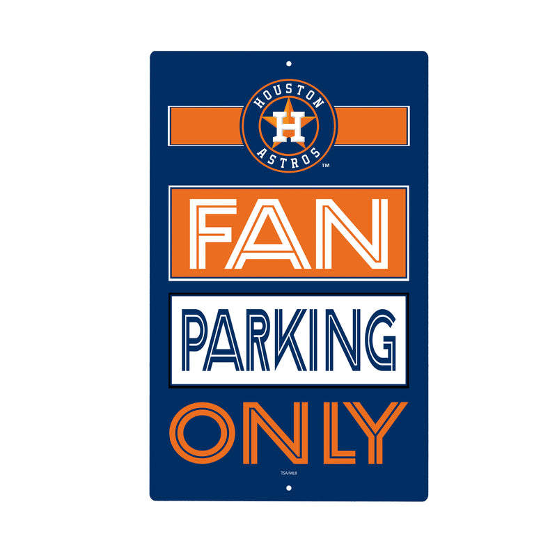 Houston Astros Fan Parking USA Metal Wall Sign, 7.5" x 11.5"