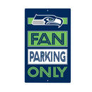 Seattle Seahawks Fan Parking USA Metal Wall Sign, 7.5" x 11.5"