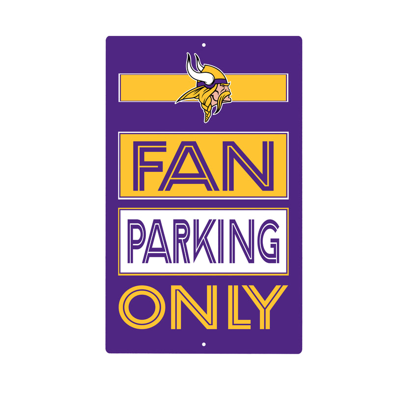 Minnesota Vikings Fan Parking USA Metal Wall Sign, 7.5" x 11.5"