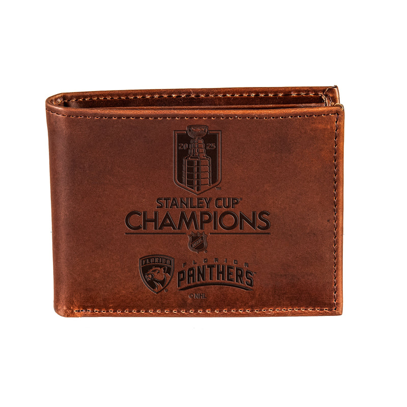 Florida Panthers, Stanley Cup 2025 Champions Wallet, Bi-fold, Brown