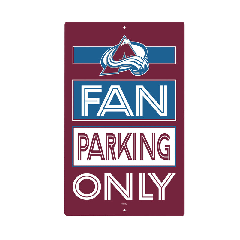 Colorado Avalanche Fan Parking USA Metal Wall Sign, 7.5" x 11.5"