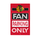 Chicago Blackhawks Fan Parking USA Metal Wall Sign, 7.5" x 11.5"