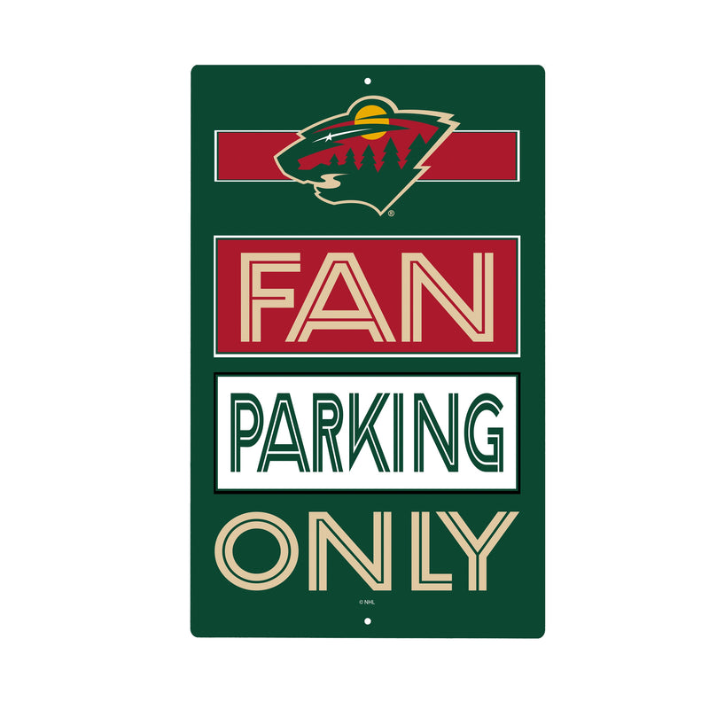 Minnesota Wild Fan Parking USA Metal Wall Sign, 7.5" x 11.5"