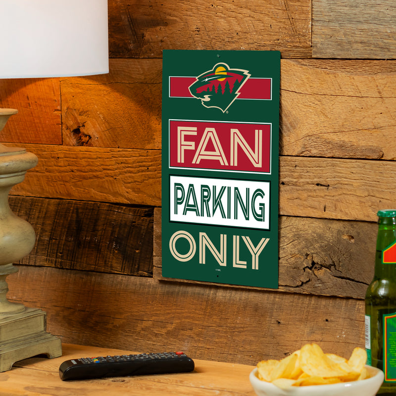 Minnesota Wild Fan Parking USA Metal Wall Sign, 7.5" x 11.5"