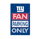 New York Giants Fan Parking USA Metal Wall Sign, 7.5" x 11.5"