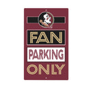 Florida State University Fan Parking USA Metal Wall Sign, 7.5" x 11.5"
