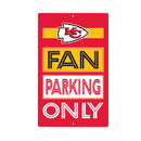 Kansas City Chiefs Fan Parking USA Metal Wall Sign, 7.5" x 11.5"