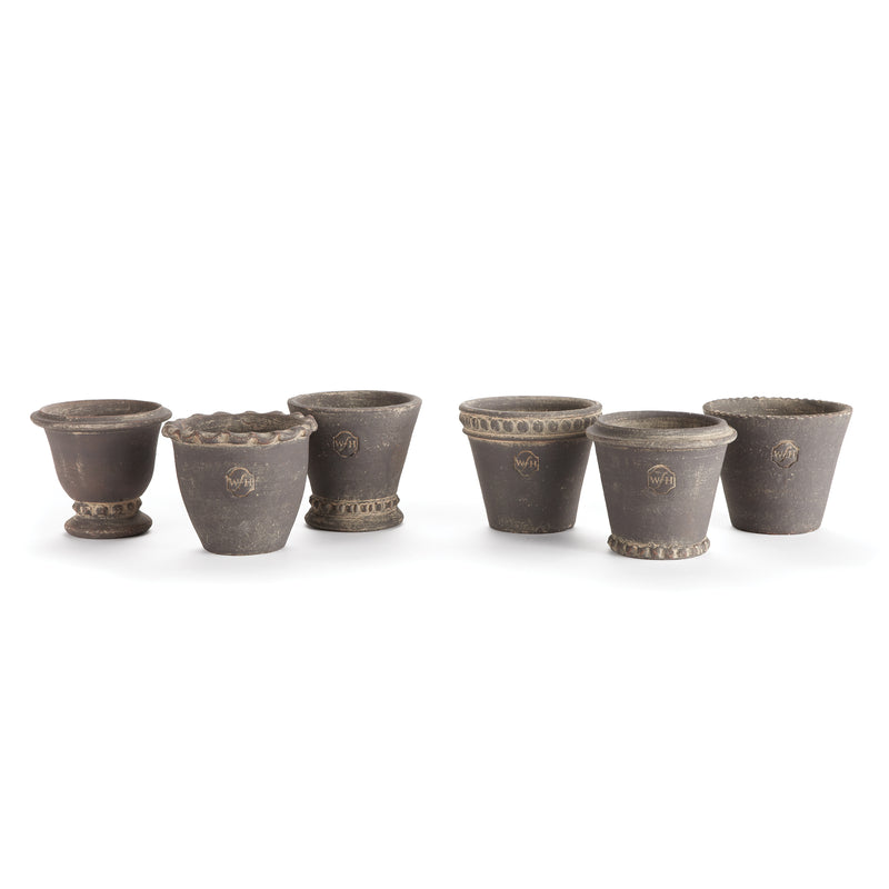 NAPA Home & Garden, WAKEFIELD HANDMADE MINI POTS, set of 6,WH111