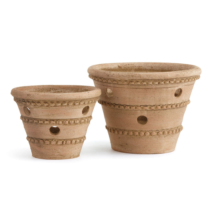 NAPA Home & Garden, WAKEFIELD HANDMADE OLDHM ORCHID POTS #2 #4, SET 2,WH137AT