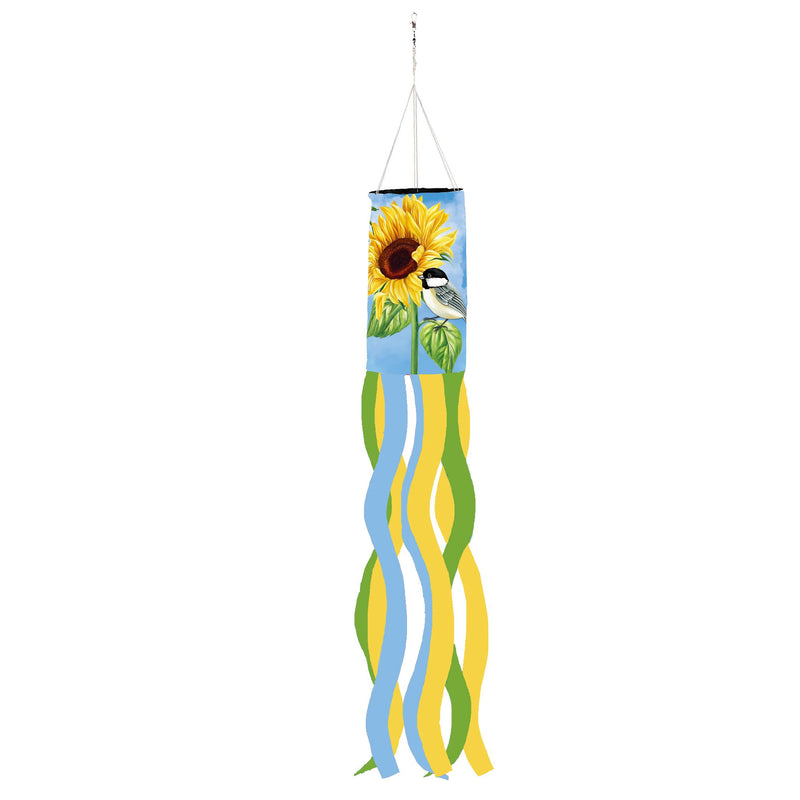 Sunflower Chickadees Windsock