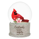 Memorial Water Globe Resin "Cardinals Appear When Angels are Near", 5.5"H