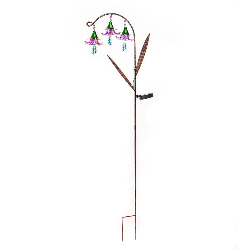Solar-Powered Hanging Flower Garden Stakes